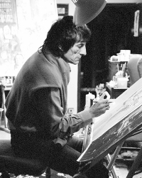 Ronnie at work in his studio